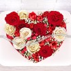 Воздушный поцелуй - сердце с розами и тюльпанами 4